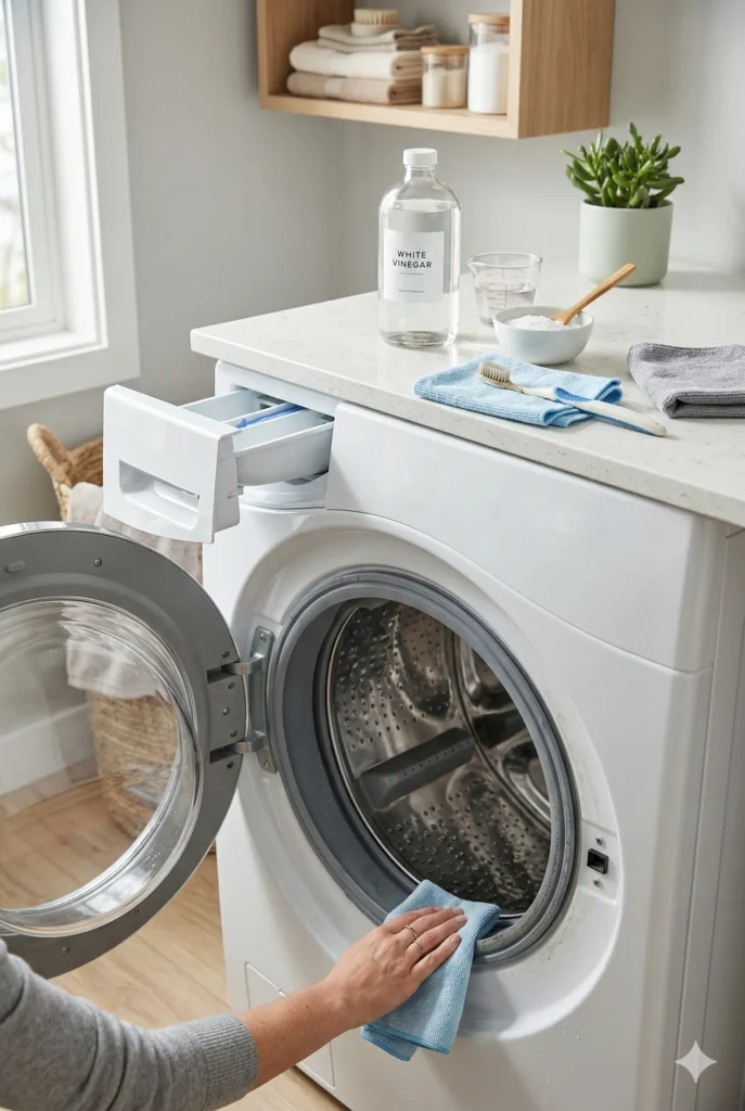How to Clean a Front Load Washer with Vinegar - Clean Stylish Homes