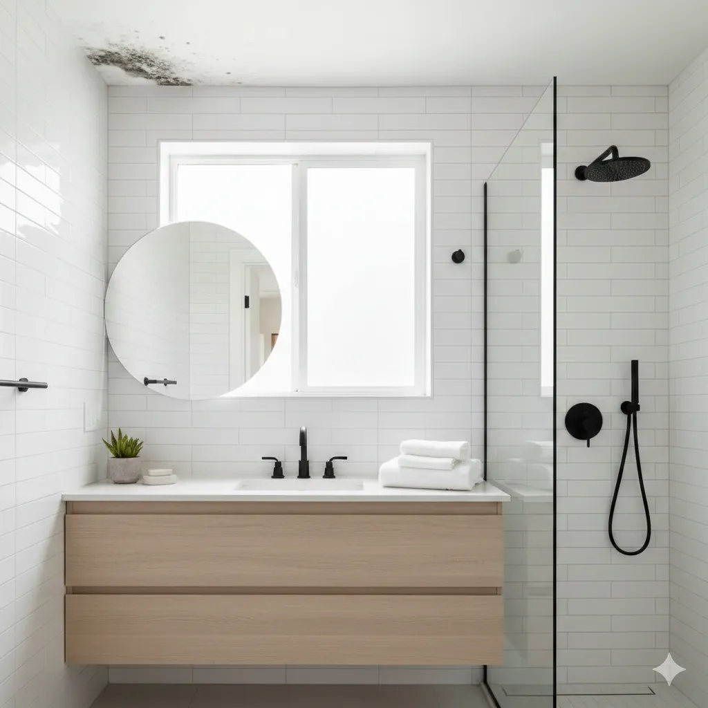 how to remove mold from bathroom ceiling