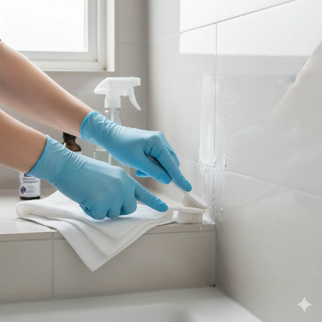 how to remove mold from shower grout naturally