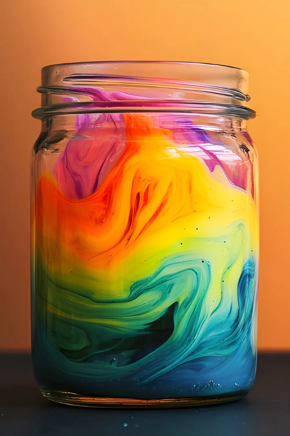 rainbow density jar experiment for kids