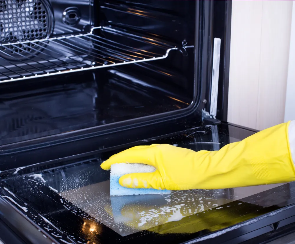 how to clean an oven without chemicals overnight