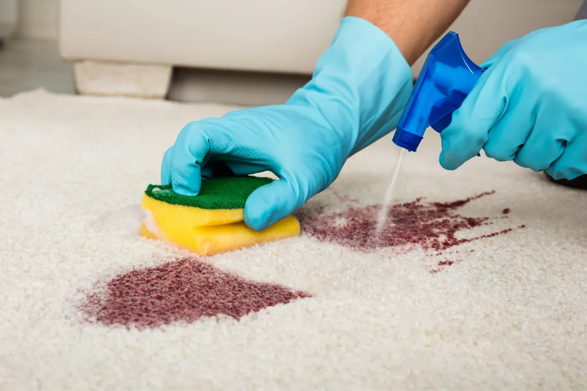 how to get blood out of carpet fast