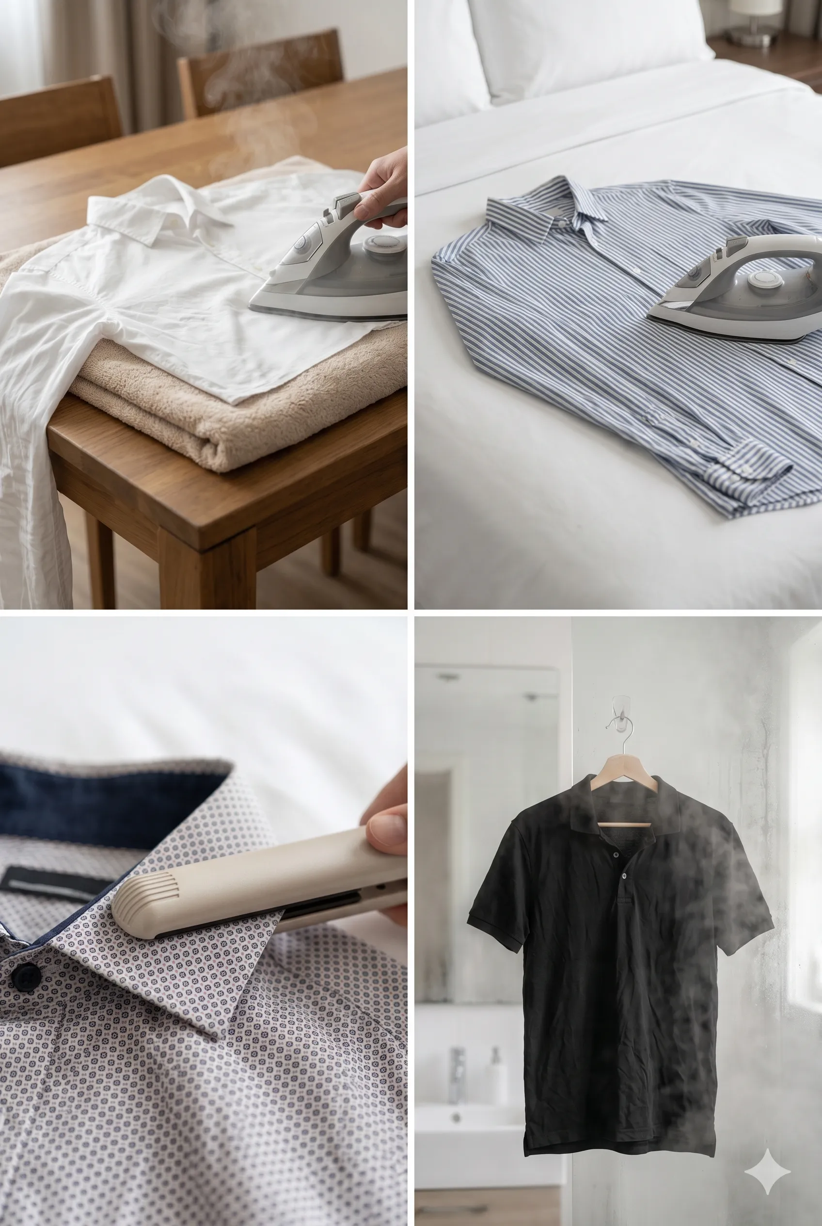 how to iron without an ironing board
