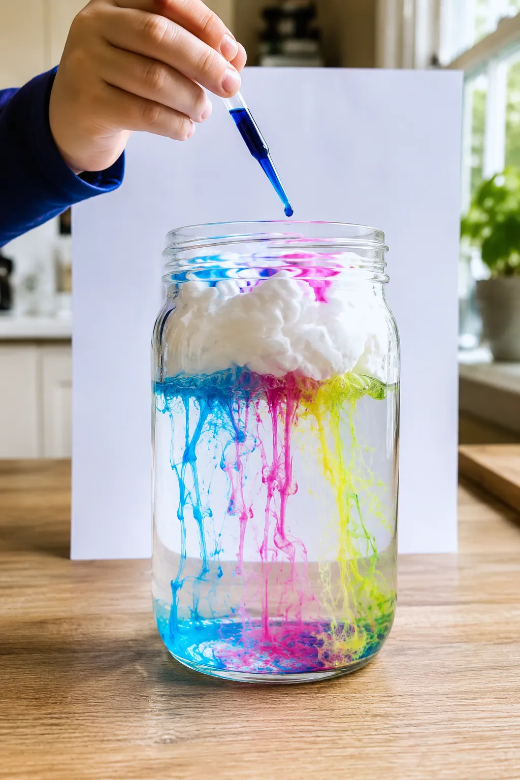 rain cloud in a jar experiment step by step