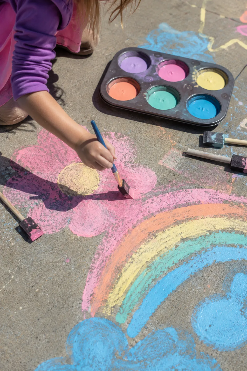 5 ways to make sidewalk chalk paint