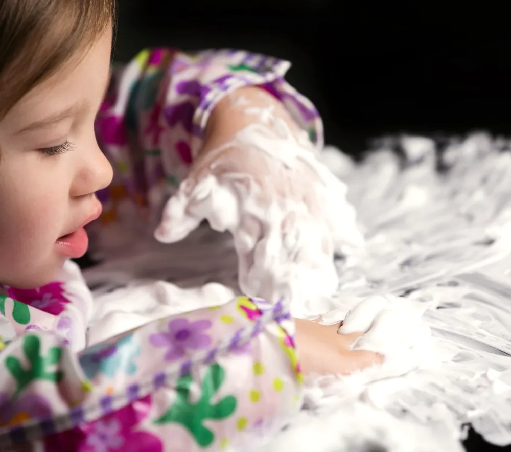6 ways to make bubble foam for sensory play