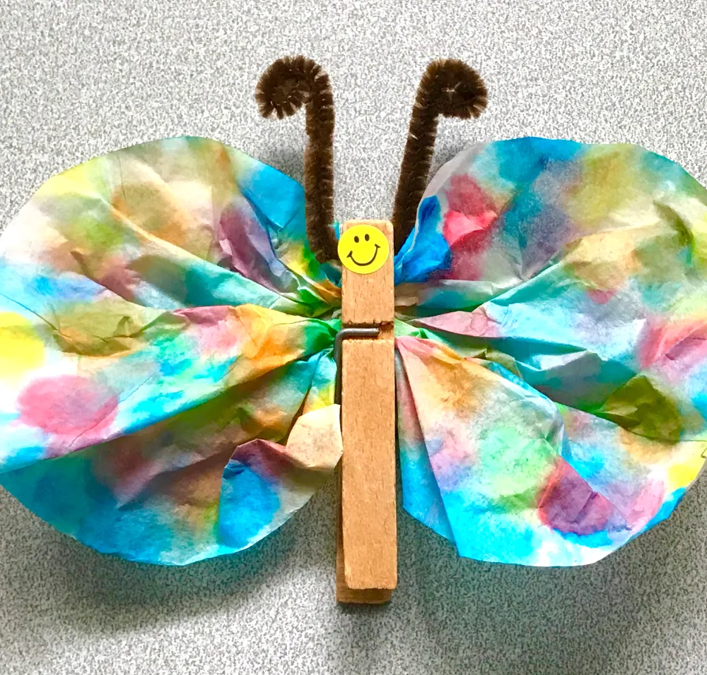 how to make coffee filter butterflies
