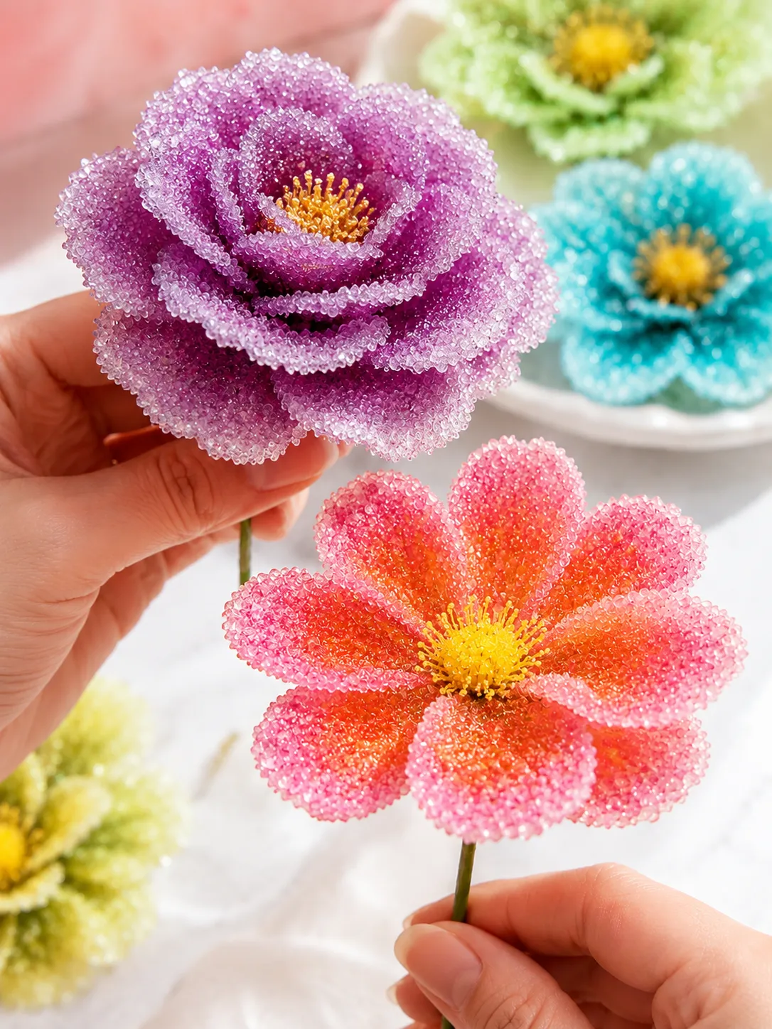 grow diy borax crystal flowers